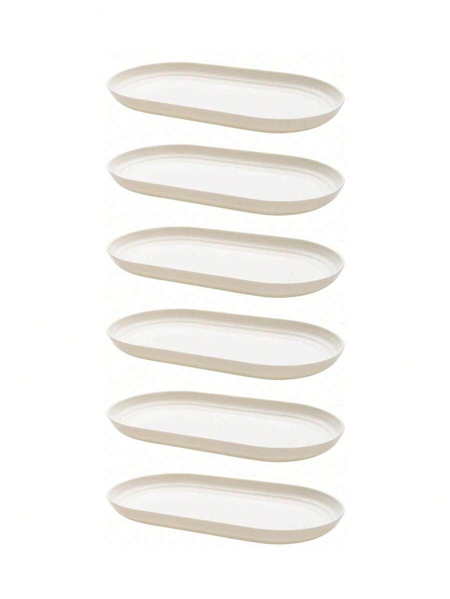 SHEIN BEŻOWY PLASTIKOWY PÓŁMISEK 2-PACK S07__29X15,9X3,2