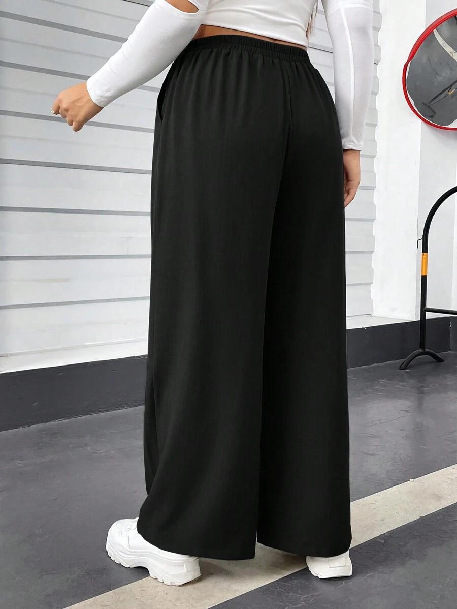 SHEIN CZARNE SPODNIE PROSTA NOGAWKA S06__48