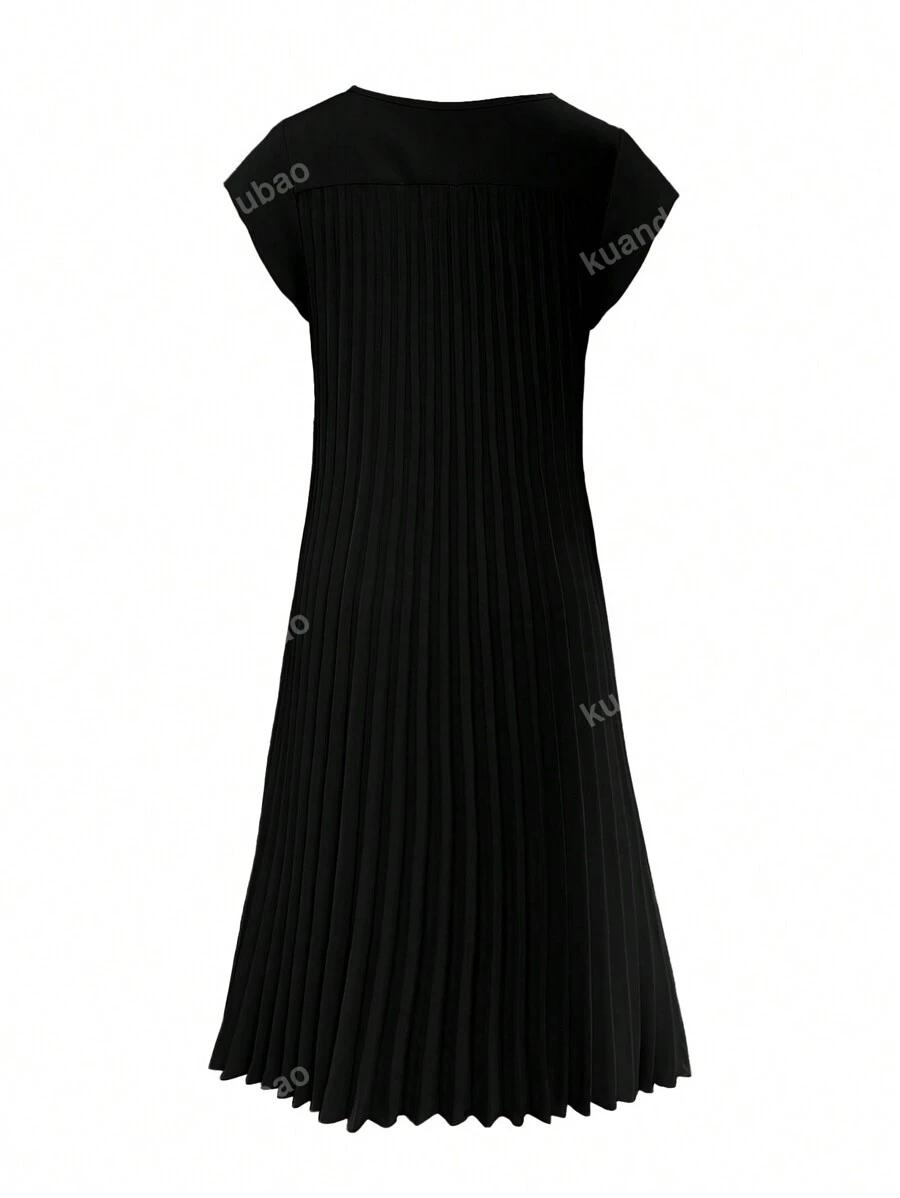 SHEIN CZARNA MAXI SUKIENKA PLISY S06__XL