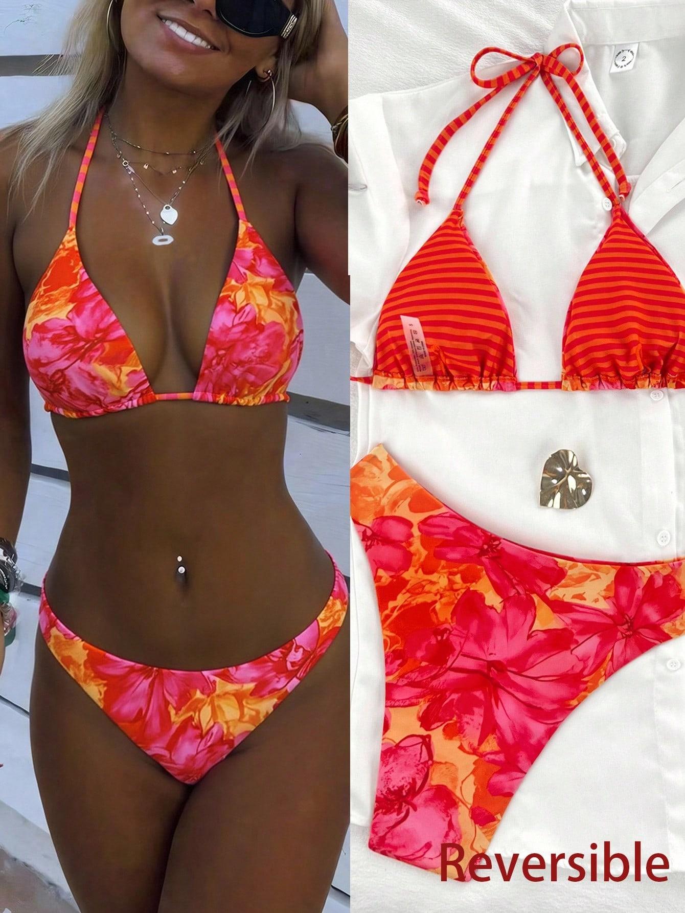 SHEIN DWUCZĘŚCIOWY STRÓJ KĄPIELOWY S09__XS