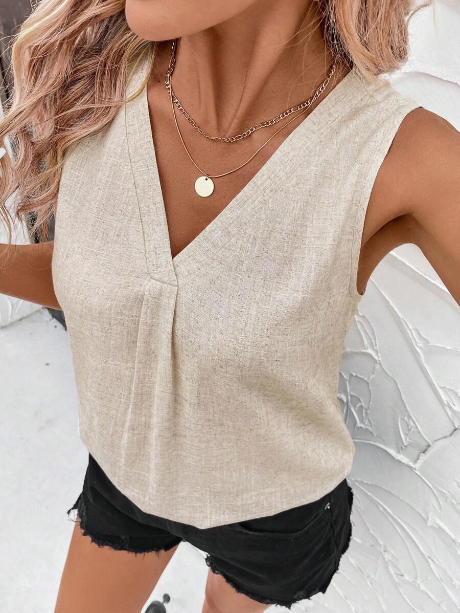 SHEIN BEŻOWA BLUZKA CASUAL S06__L