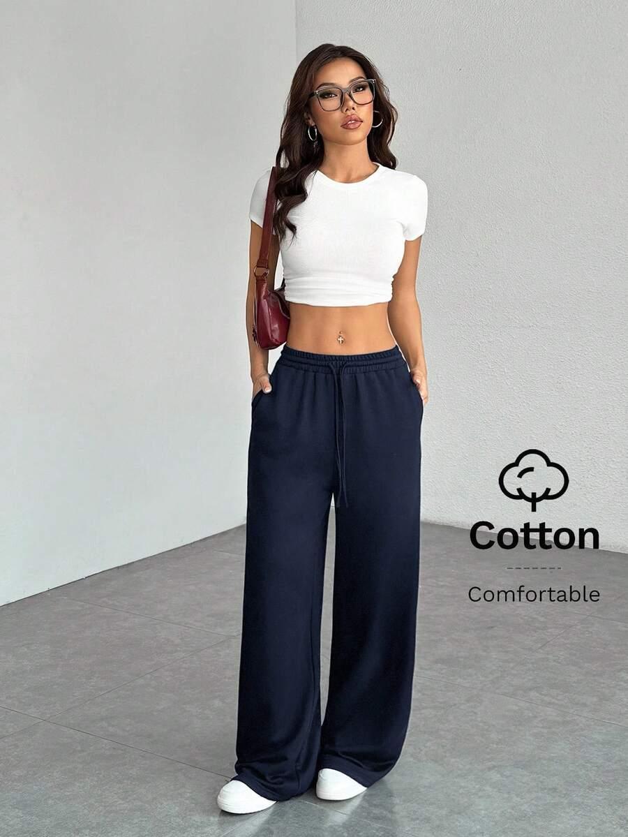 SHEIN GRANATOWE SPODNIE DRESOWE S06__S