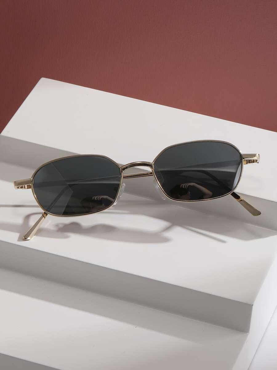 SHEIN ZŁOTE OKULARY PRZECIWSŁONECZNE S07