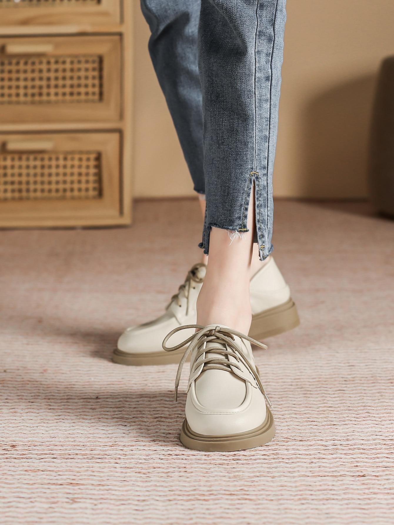 SHEIN BEŻOWE SZNUROWANE BUTY S06__37,5