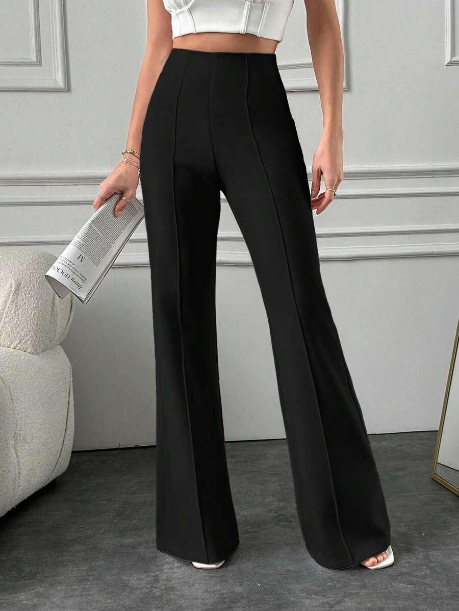 SHEIN CZARNE SPODNIE PROSTA NOGAWKA S06__S