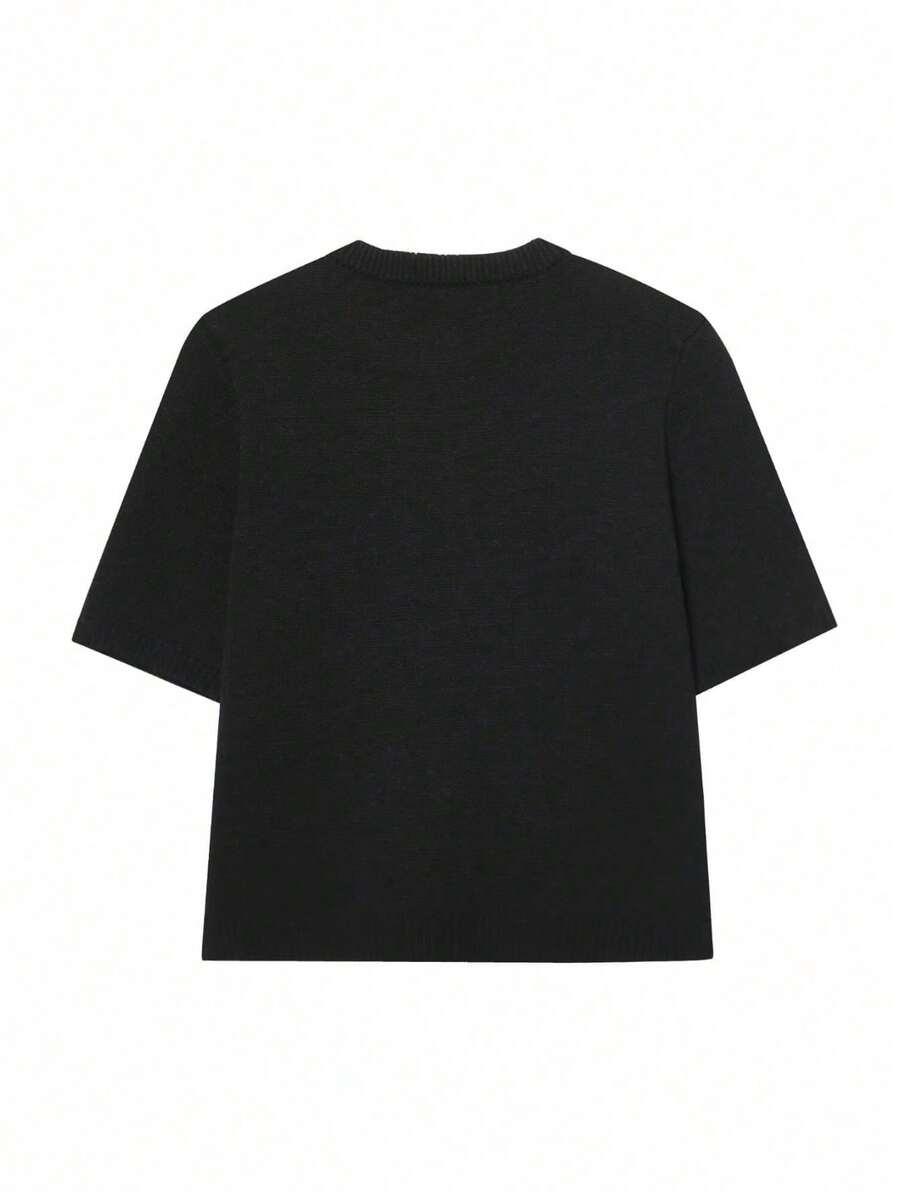 SHEIN CZARNA BLUZKA GUZIKI S06__L