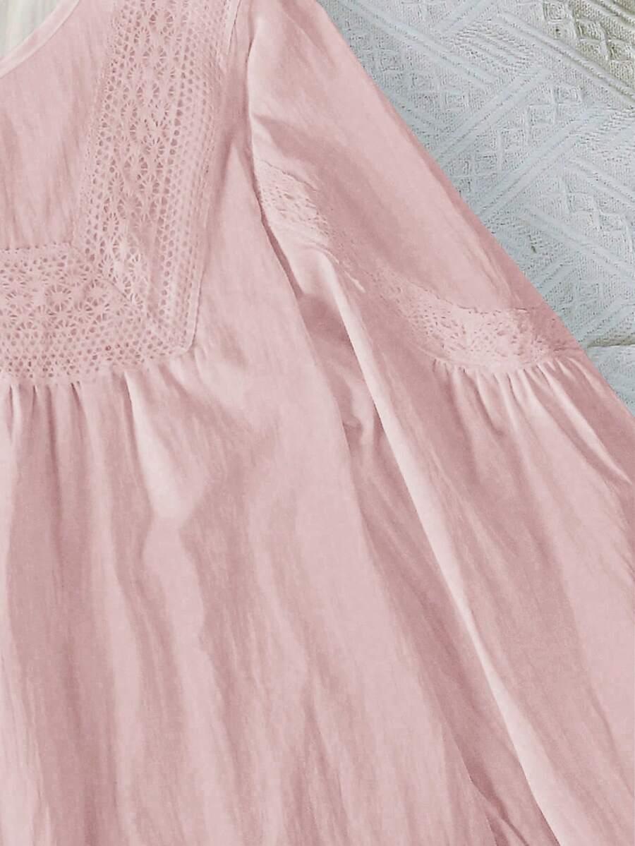 SHEIN RÓŻOWA BLUZKA DŁUGI RĘKAW S06__XS