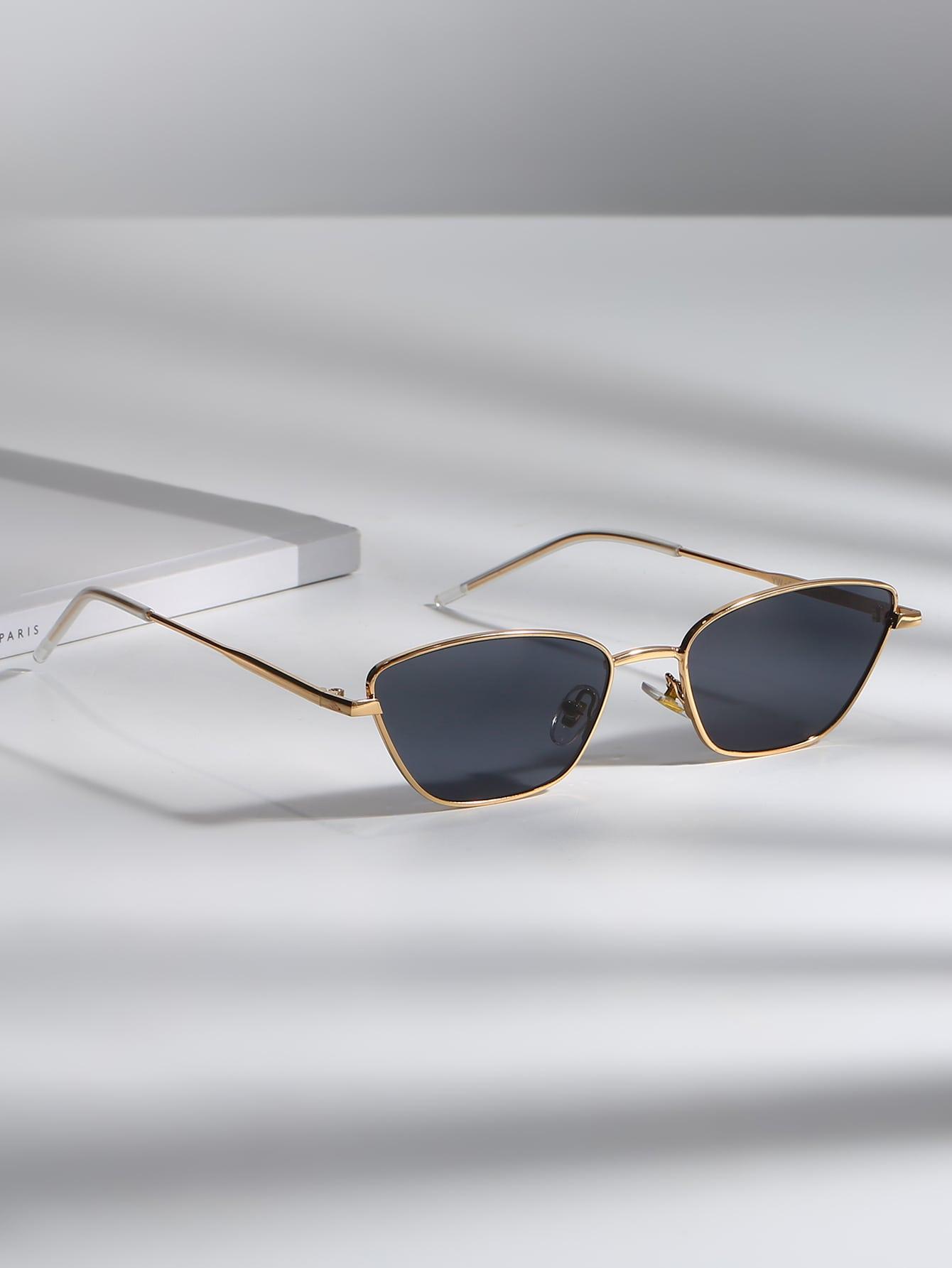 SHEIN OKULARY PRZECIWSŁONECZNE ZŁOTE OPRAWKI S07
