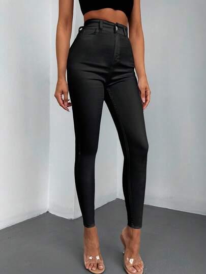 SHEIN CZARNE SPODNIE JEANS S09__S