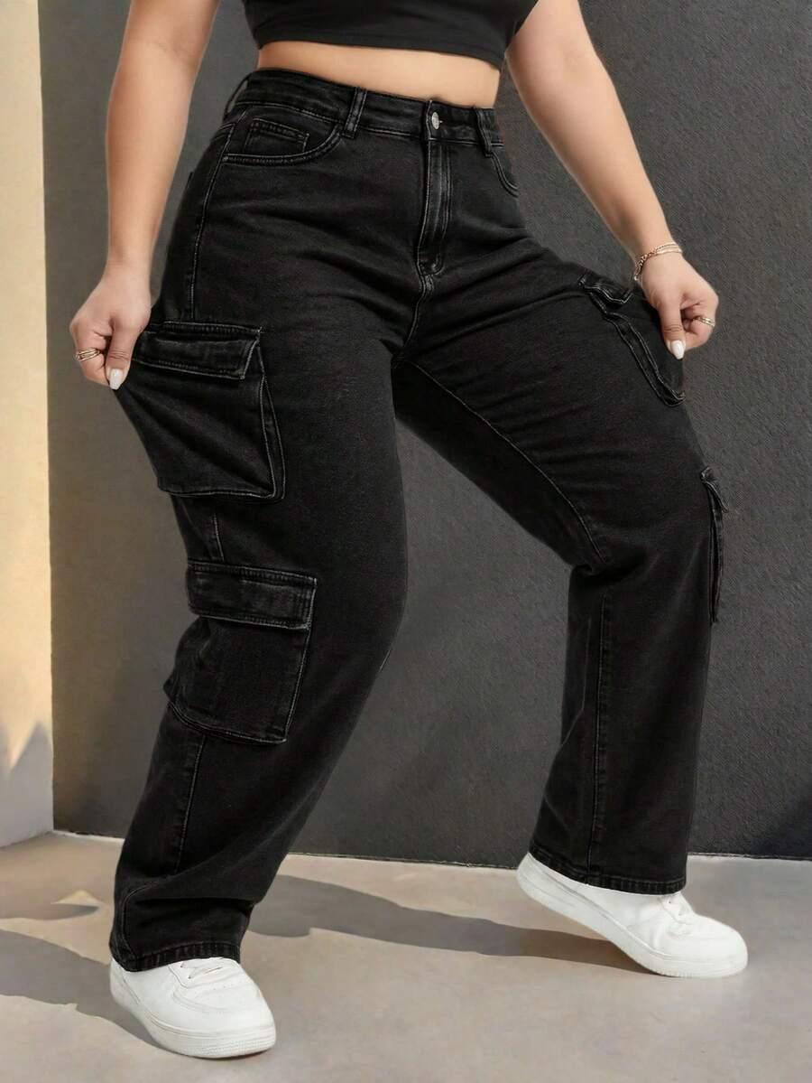 SHEIN CZARNE SPODNIE JEANS S06__50
