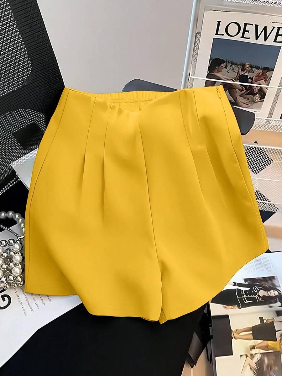 SHEIN ŻÓŁTE SPODENKI CASUAL S06__L