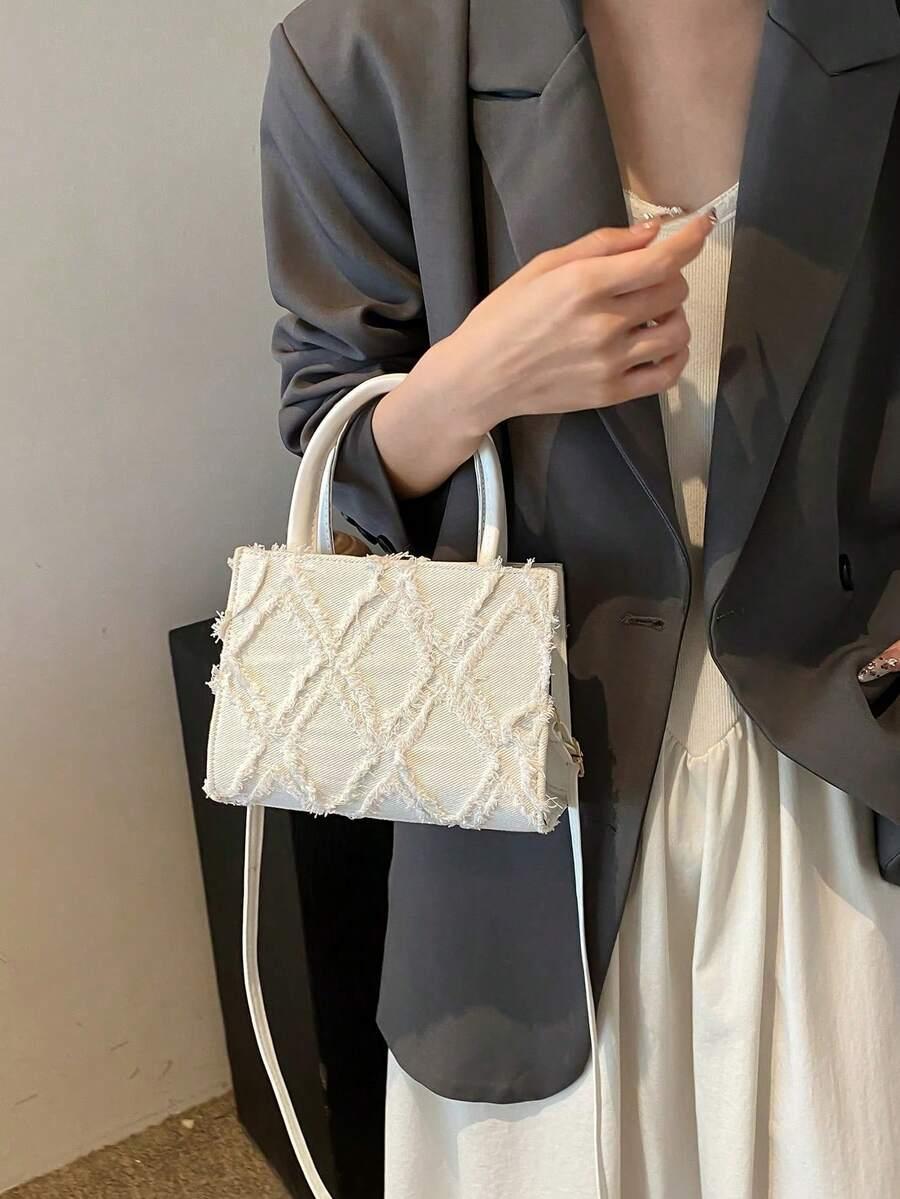 SHEIN BIAŁA TOREBKA ZIP S07__15X20CM
