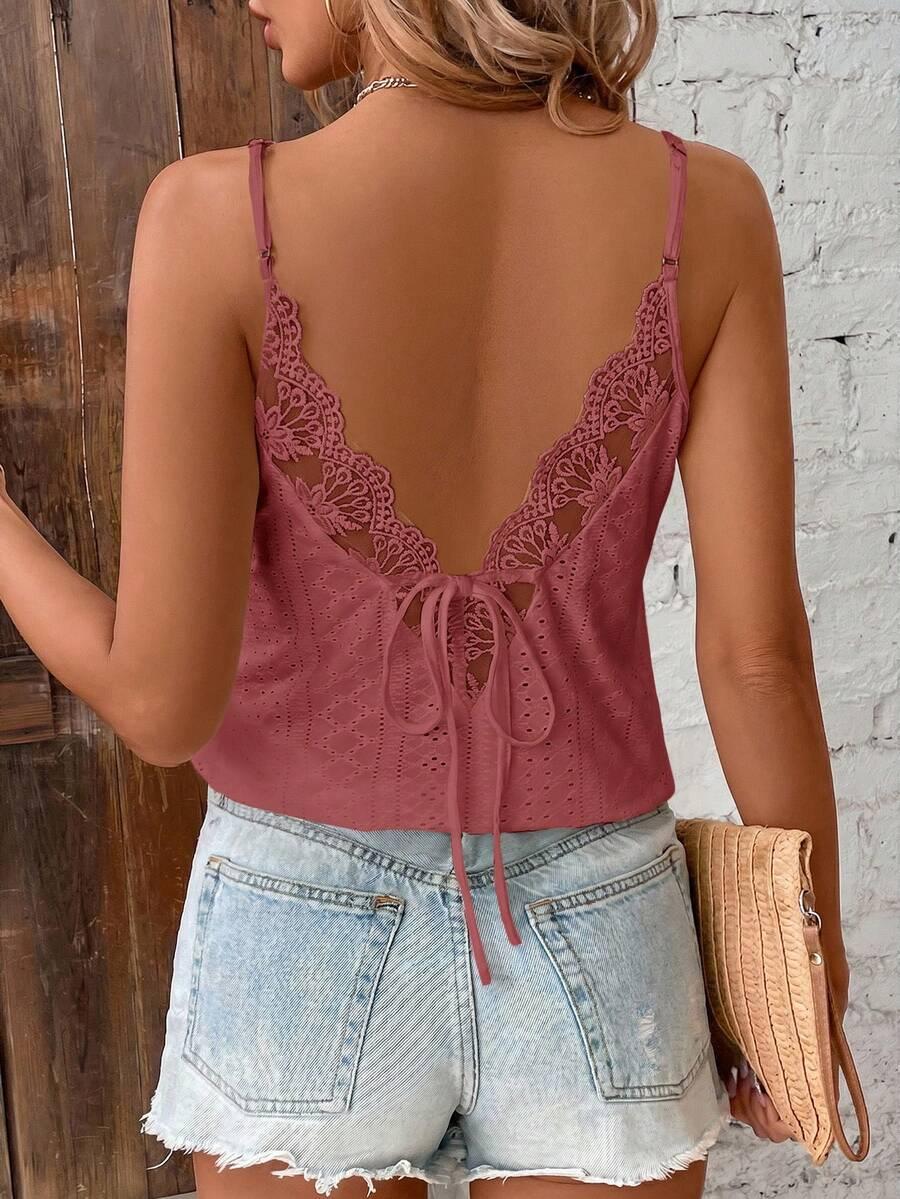 SHEIN RÓŻOWY TOP NA RAMIĄCZKACH S06__L