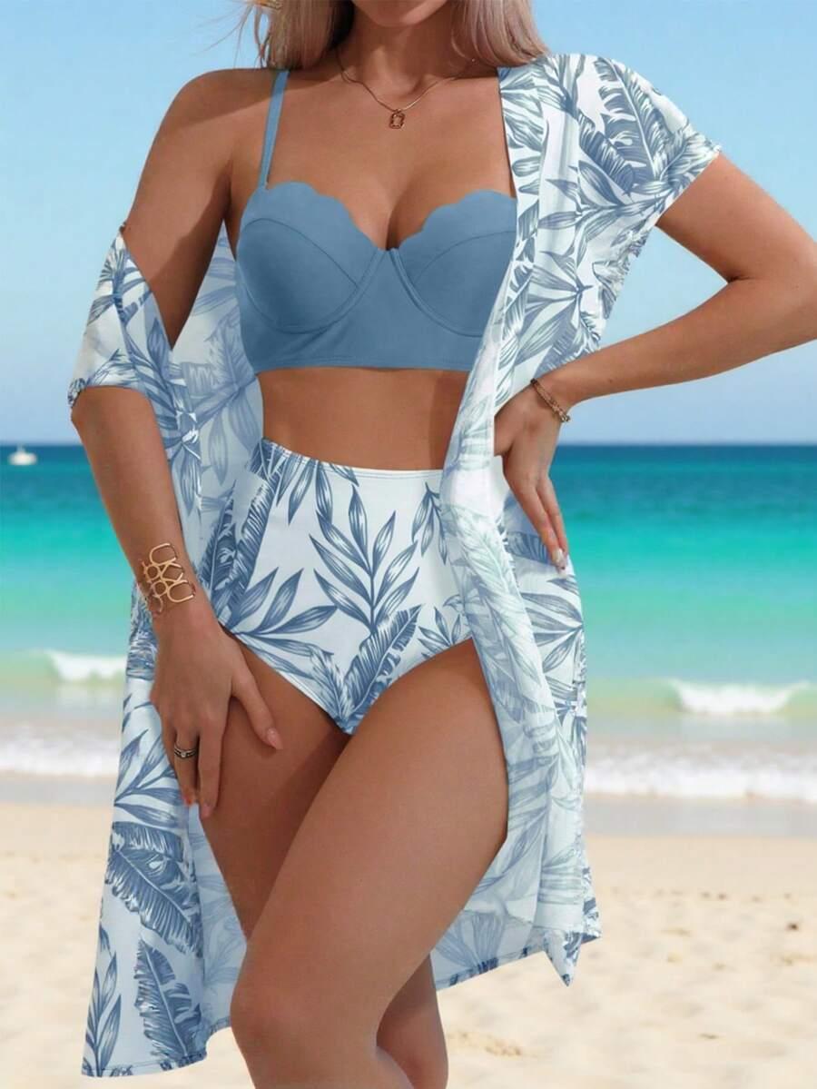 SWIM LUSHOIRE DWUCZĘŚCIOWY STRÓJ KĄPIELOWY NARZUTKA KOMPLET S09__M