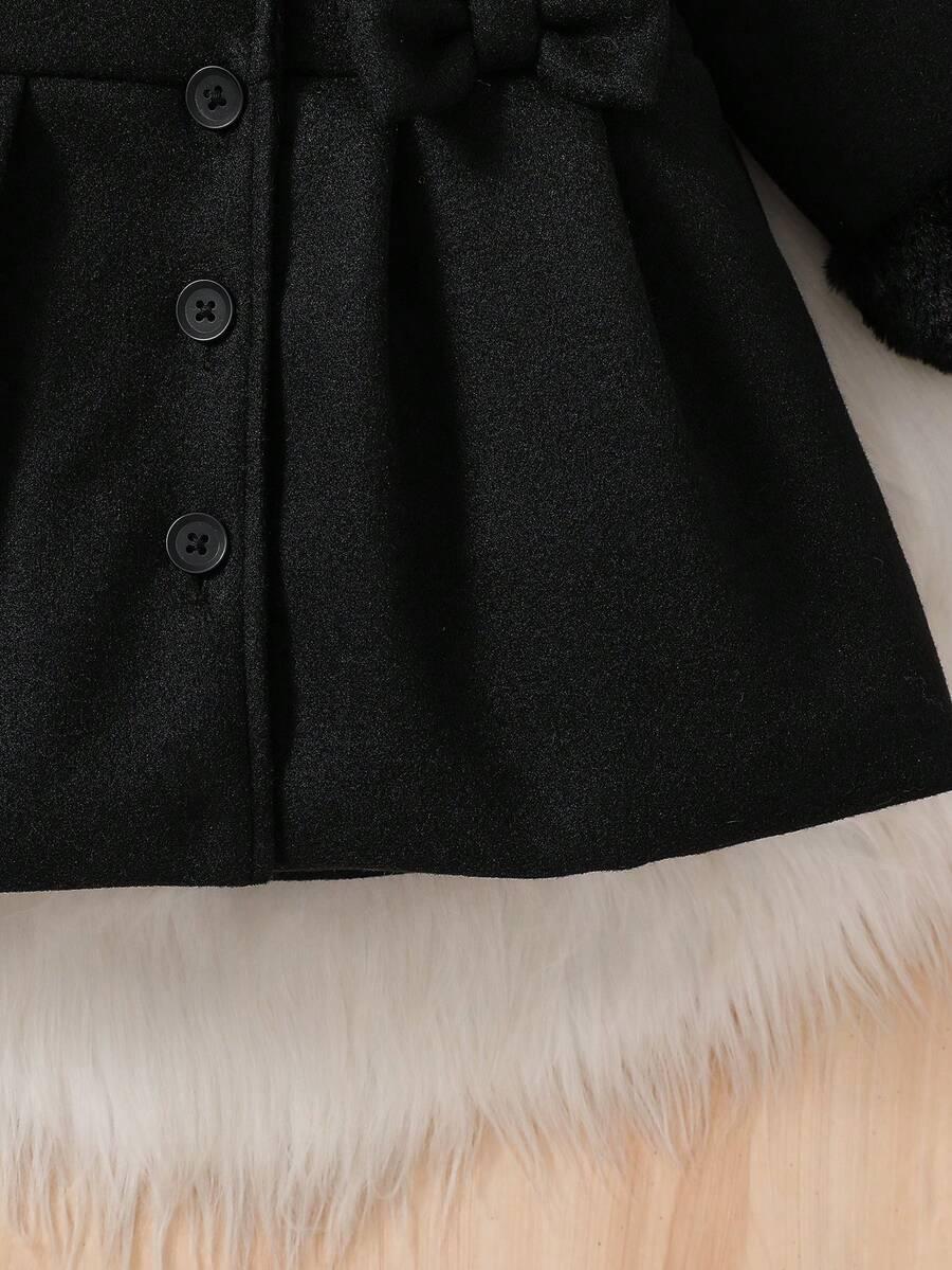 SHEIN CZARNY PŁASZCZ GUZIKI W01__68-74CM