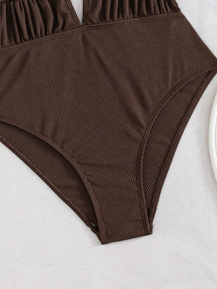 SWIM CHICCIA BRĄZOWY JEDNOCZĘŚCIOWY STRÓJ KĄPIELOWY S09__XL