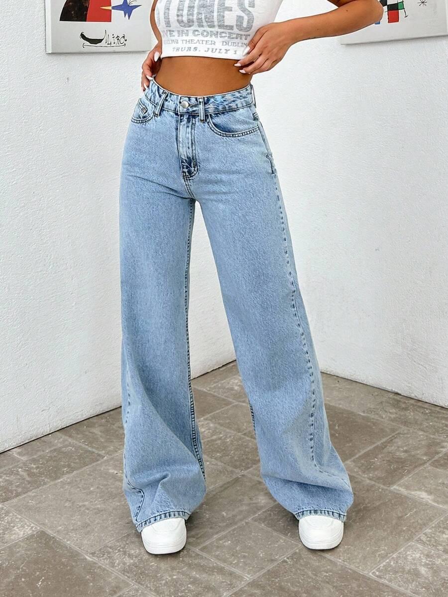 EURMUSE NIEBIESKIE SPODNIE JEANS S06__S