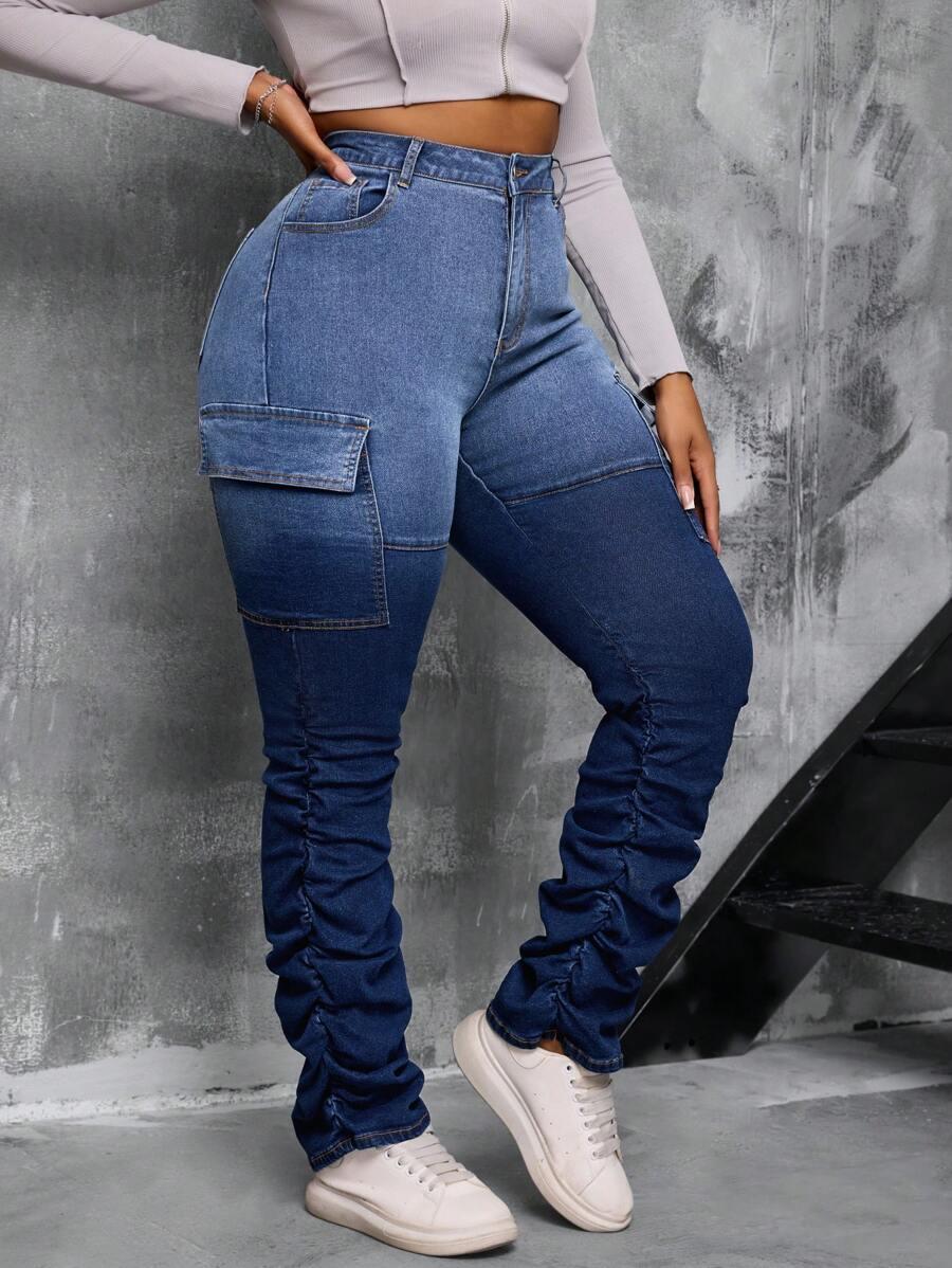 SLAYDIVA NIEBIESKIE SPODNIE JEANS S06__48