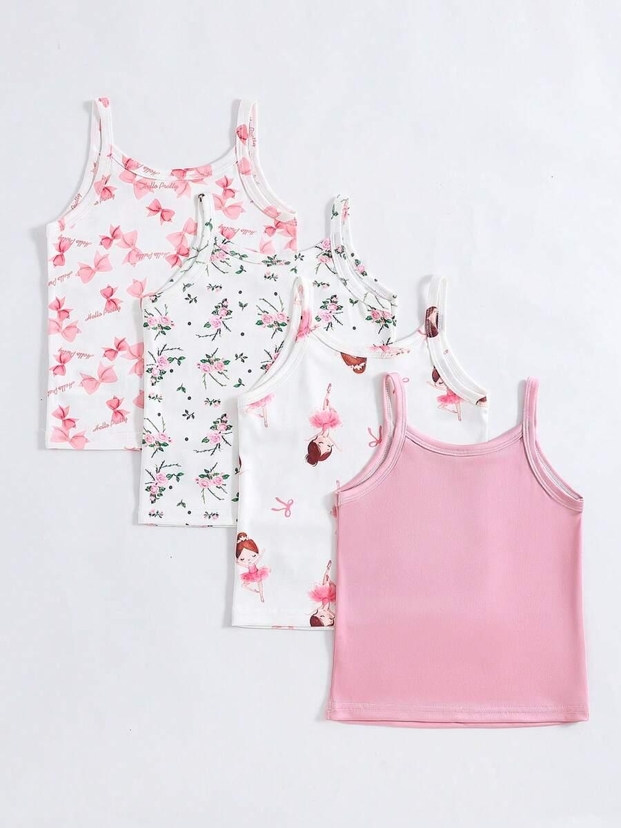 SHEIN PODKOSZULEK PRINT 4-PACK 98-104