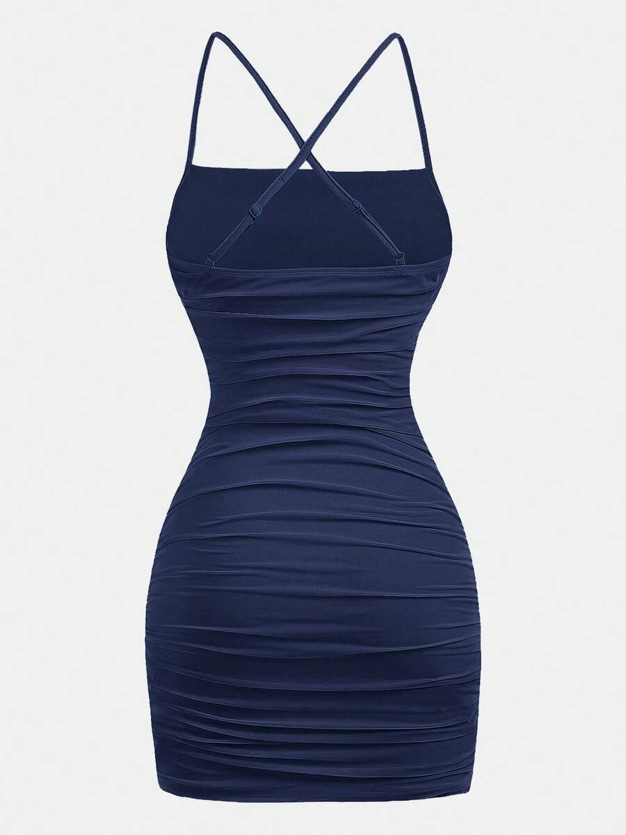 SHEIN GRANATOWA MINI SUKIENKA S09__158-162