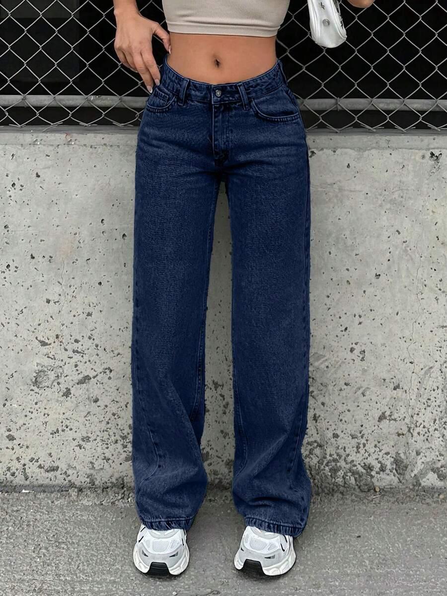 SHEIN NIEBIESKIE SPODNIE JEANS S06__XXS