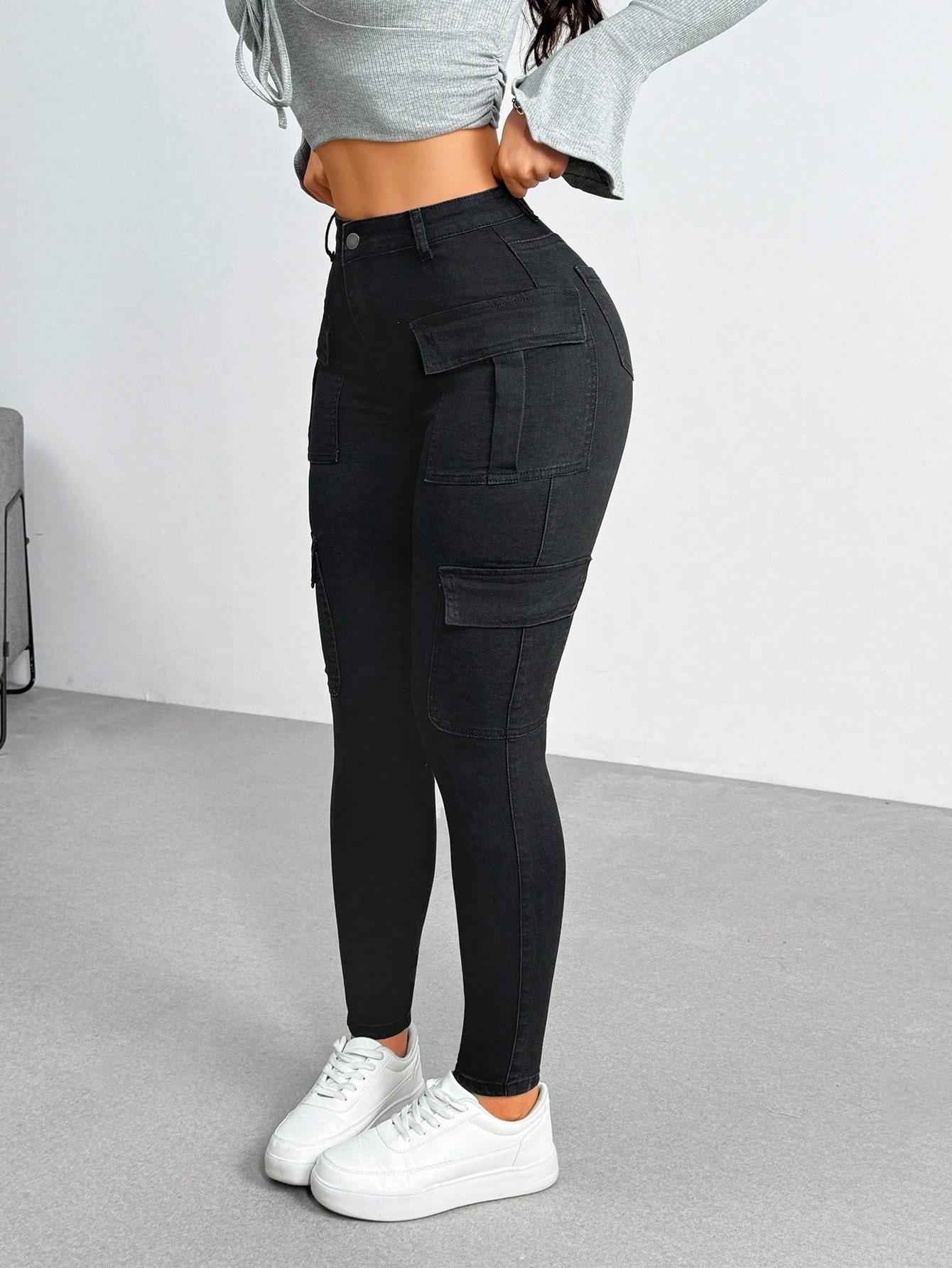 SHEIN CZARNE SPODNIE JEANS