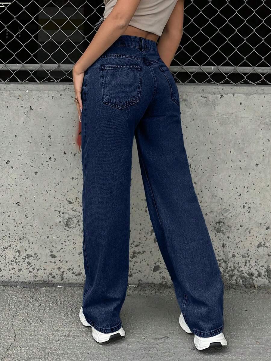 SHEIN NIEBIESKIE SPODNIE JEANS S06__XXS