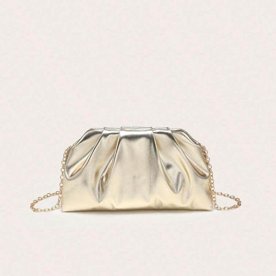 SHEIN ZŁOTA TOREBKA POŁYSK S07__12X26CM