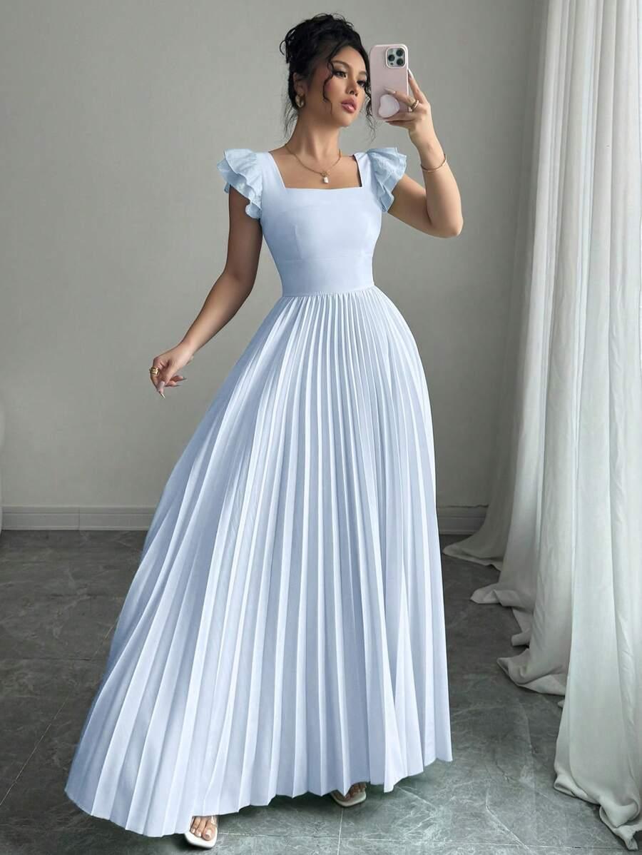 SHEIN NIEBIESKA MAXI SUKIENKA S06__S