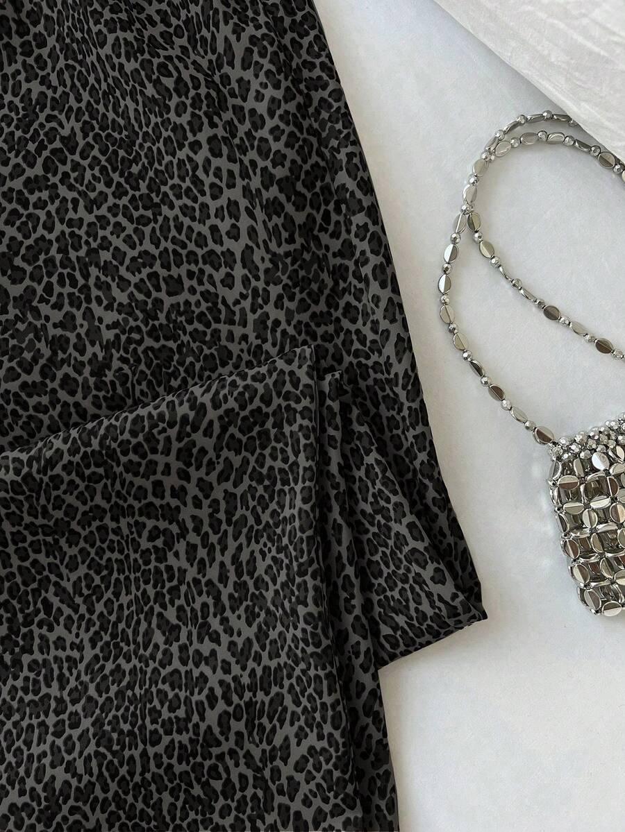 SHEIN SPODNIE CASUAL ANIMAL PRINT S09__S