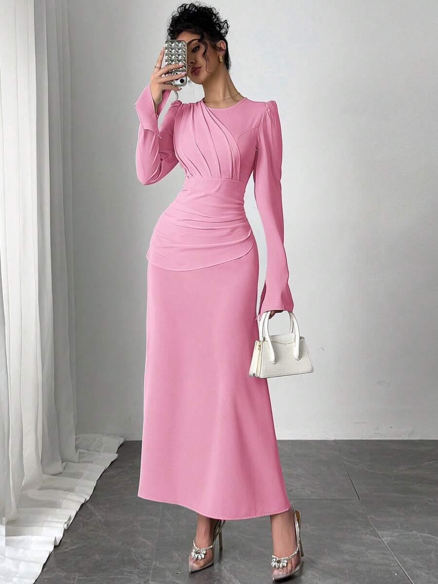 SHEIN RÓŻOWA MAXI SUKIENKA S06__M
