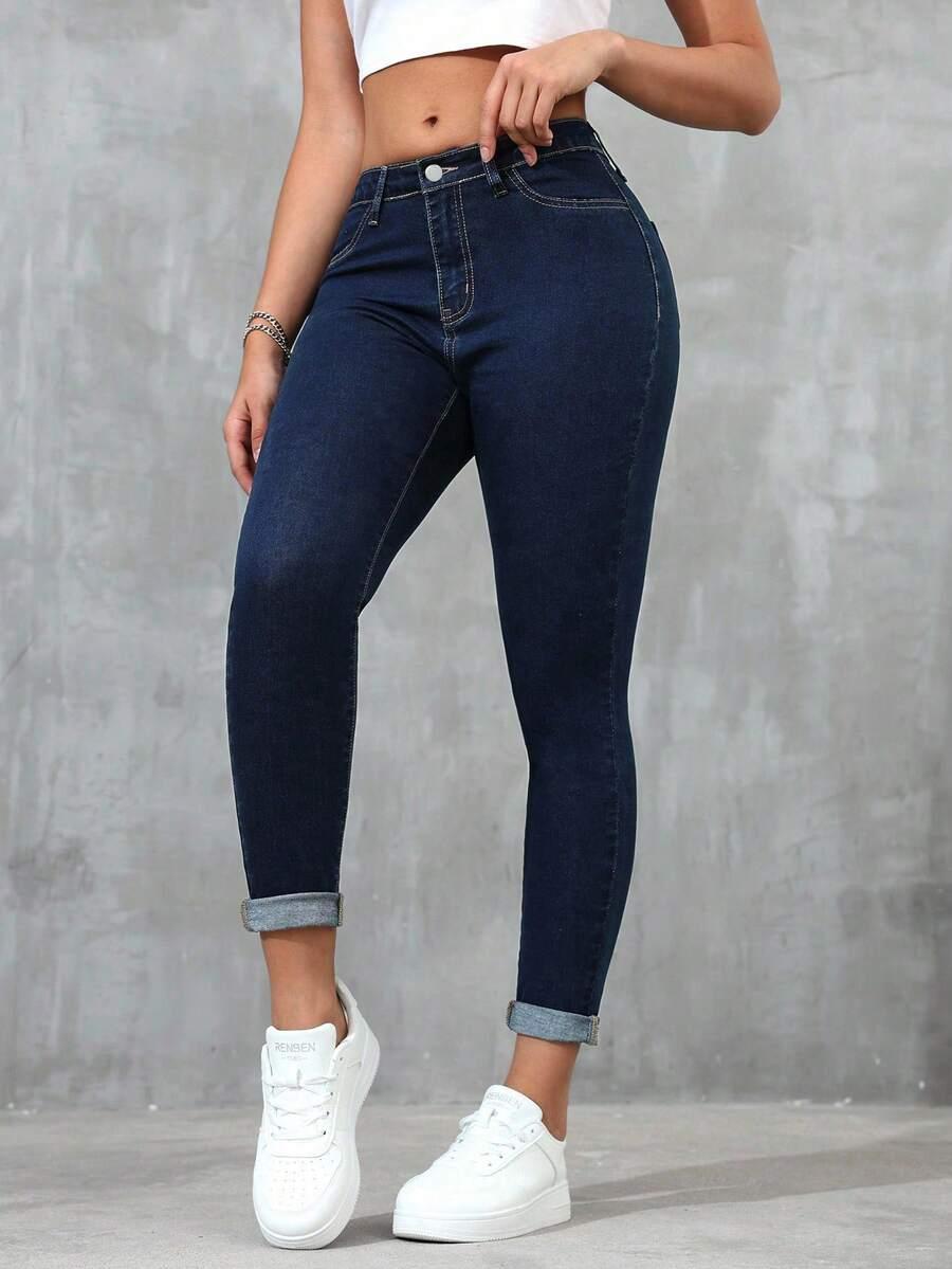 SHEIN NIEBIESKIE SPODNIE JEANS S06__46