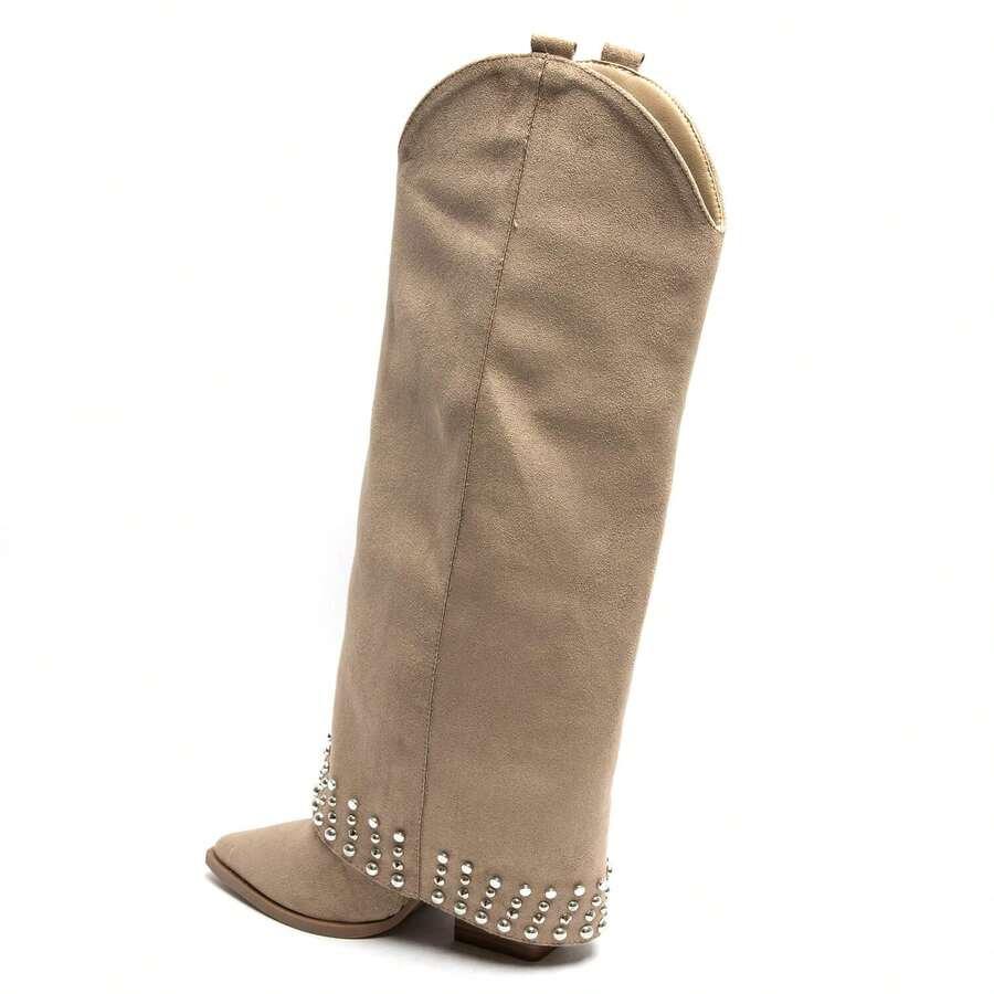 SHEIN BRĄZOWE KOWBOJKI ZDOBIENIE W01__36