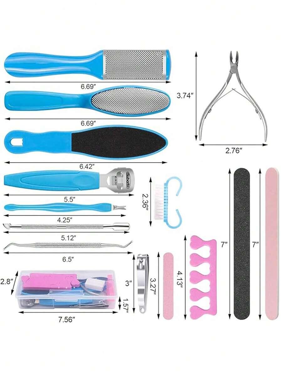 SHEIN ZESTAW PRZYBORÓW DO PIELĘGNACJI STÓP 8-PACK S07