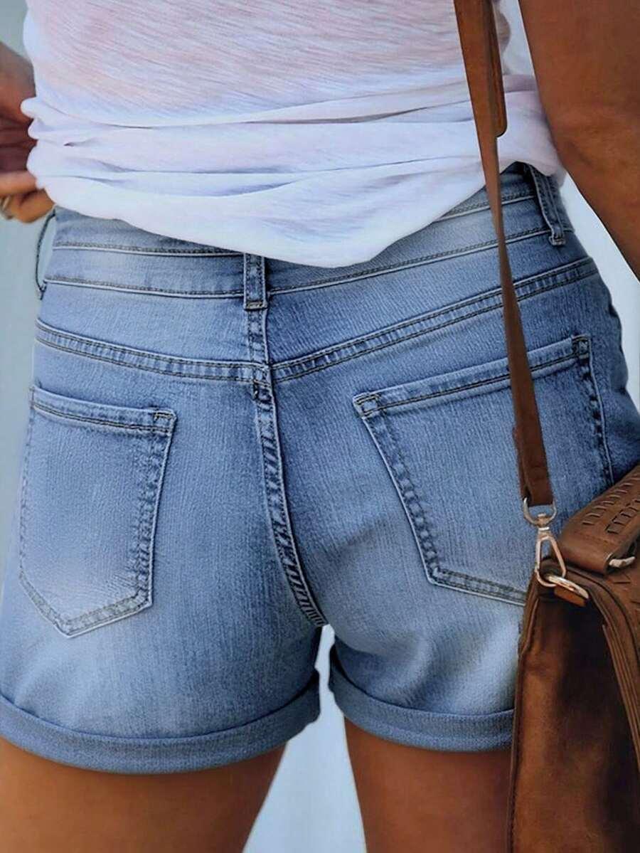 SHEIN SPODENKI JEANS KIESZENIE S06__L