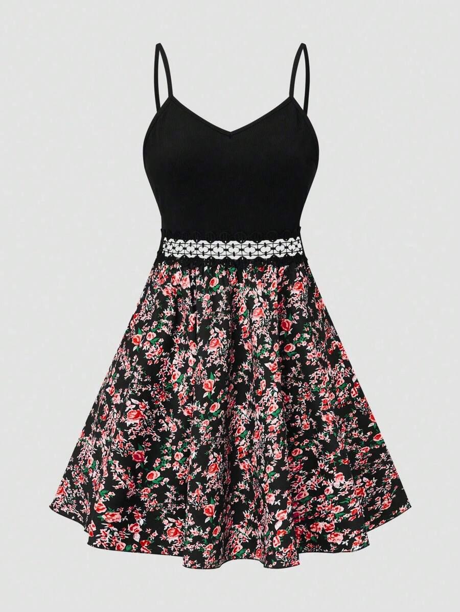 SHEIN KOLOROWA SUKIENKA PRINT S06__M