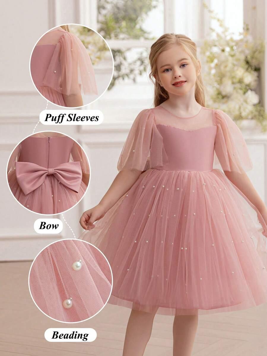 SHEIN RÓŻOWA SUKIENKA TIUL S06__116-122