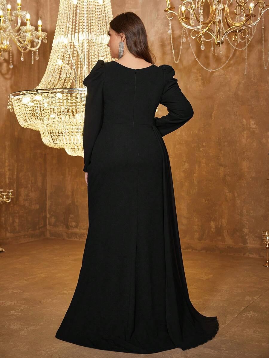 SHEIN CZARNA MAXI SUKIENKA S06__48