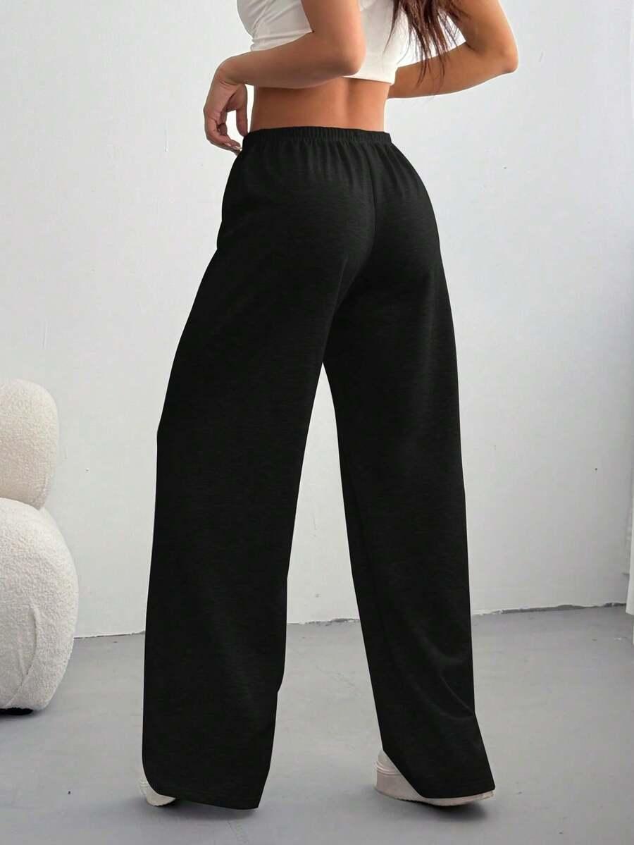 SHEIN CZARNE SPODNIE PROSTA NOGAWKA S06__XS