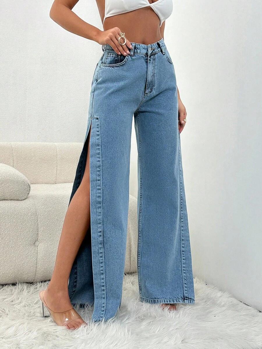 SHEIN SPODNIE JEANS CASUAL S06__S