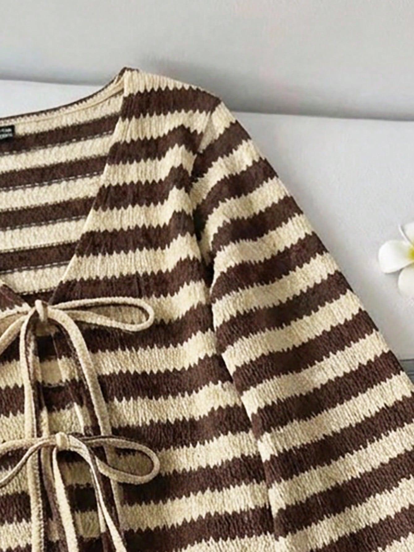 SHEIN BLUZKA WIĄZANIE WZÓR S06__M