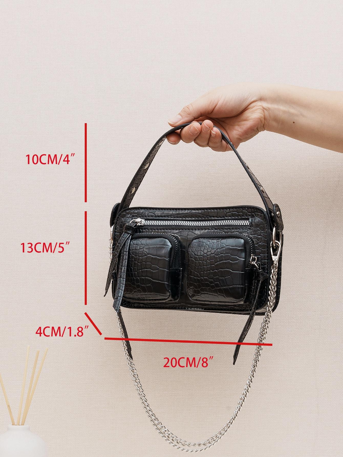SHEIN CZARNA TOREBKA IMITACJA SKÓRY S07__20X4X12