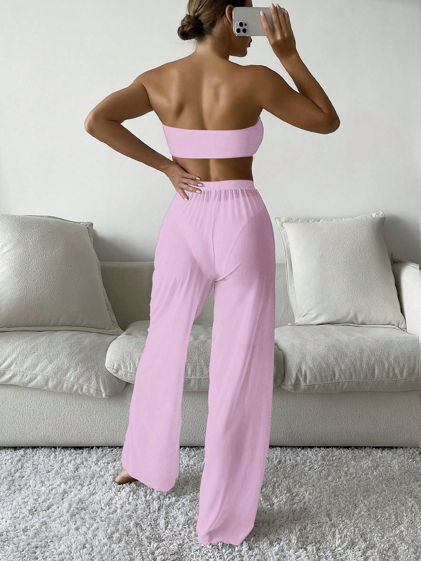 SHEIN DWUCZĘŚCIOWY STRÓJ KĄPIELOWY S09__L