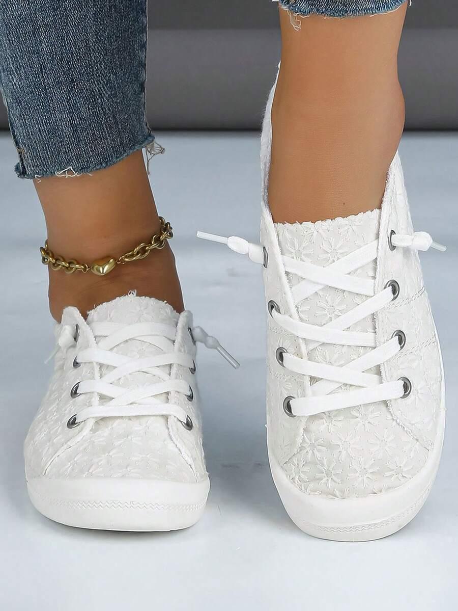 SHEIN BIAŁE SZNUROWANE TRAMPKI S06__40