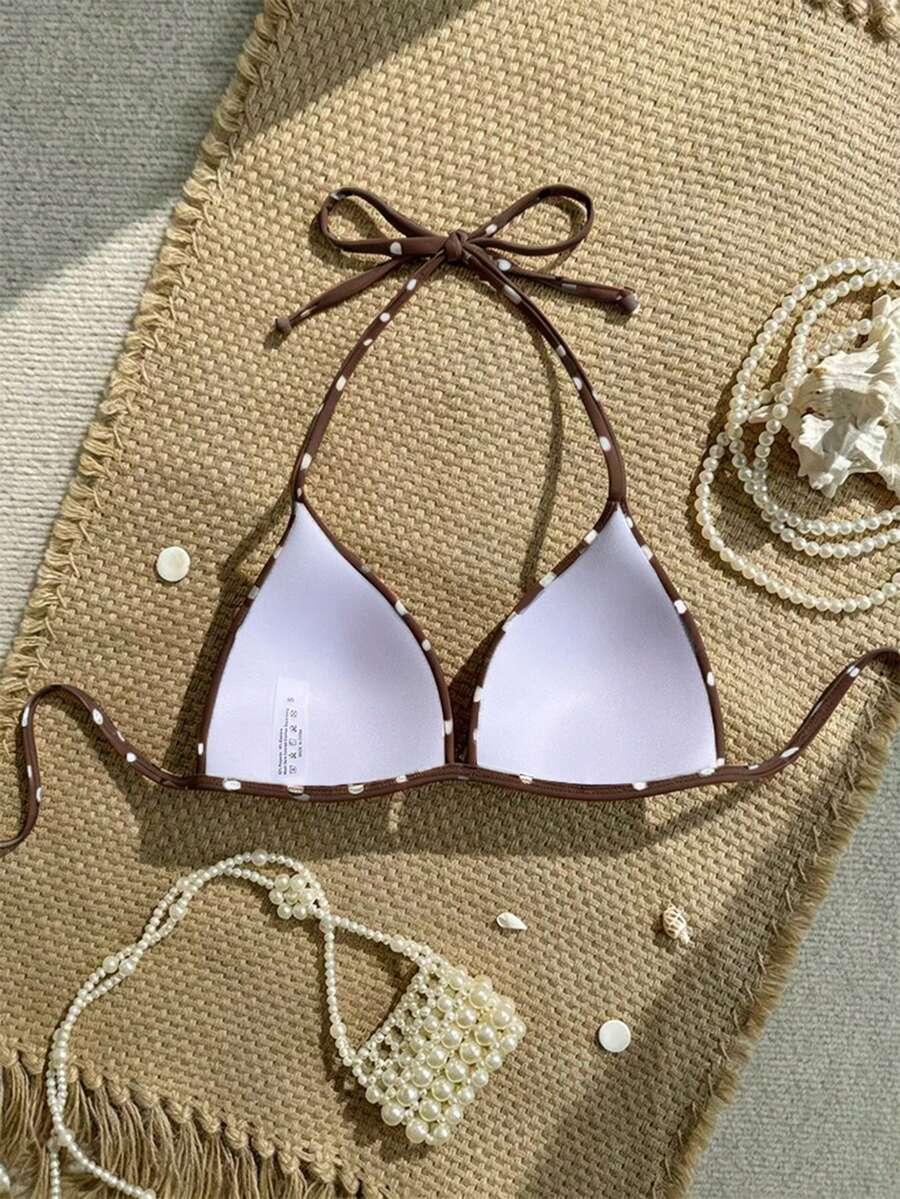 SWIM VCAY GÓRA OD BIKINI WZÓR GROSZKI S09__M