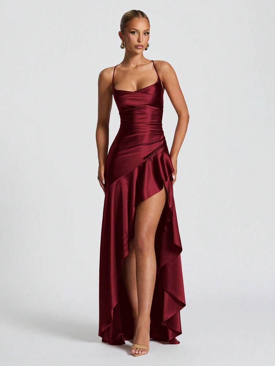 SHEIN CZERWONA MAXI SUKIENKA S06__XXS