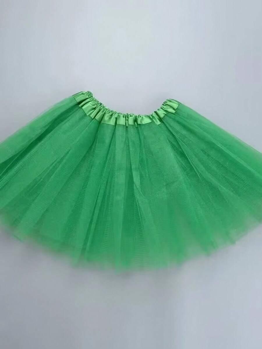 SHEIN ZIELONA SPÓDNICA TIUL 30CM S07__OS