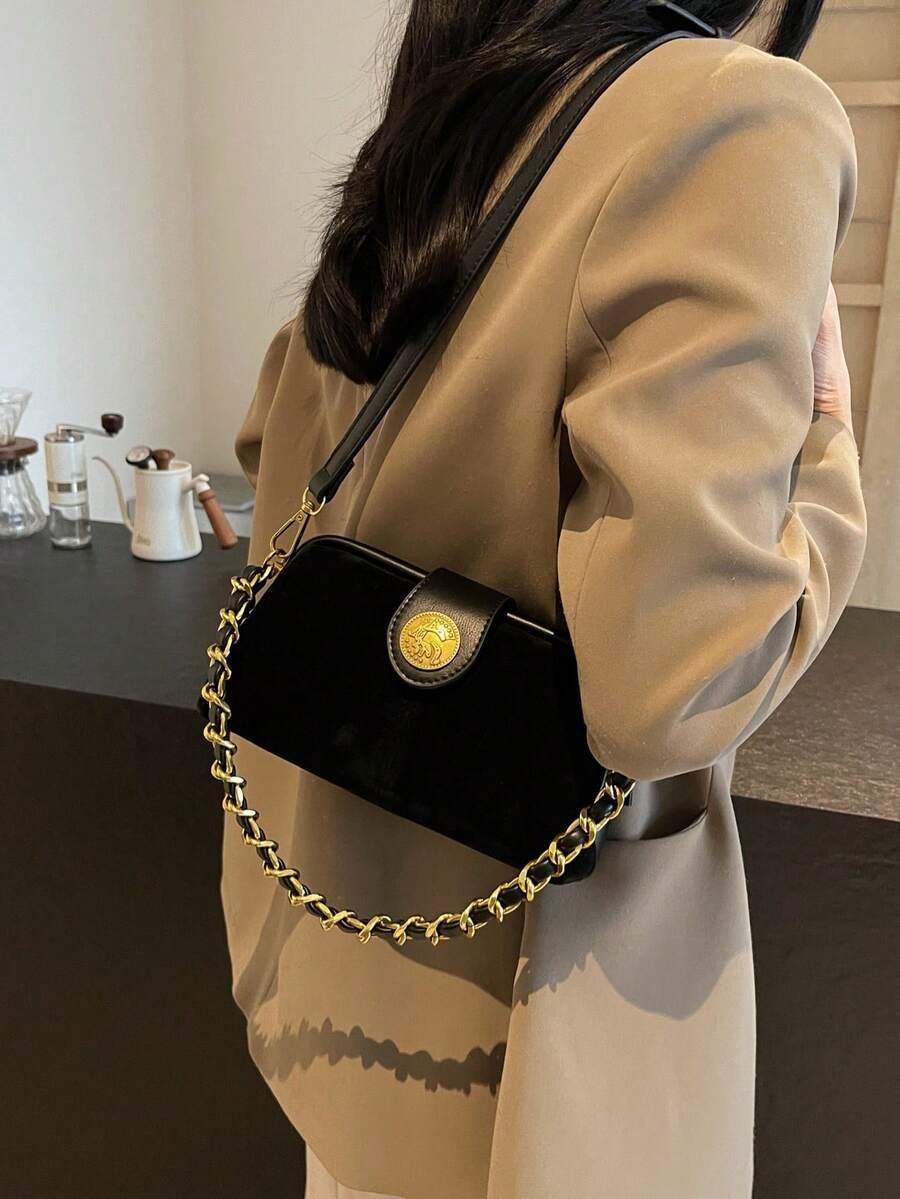 SHEIN CZARNA TOREBKA NA RAMIĘ S07__22X12