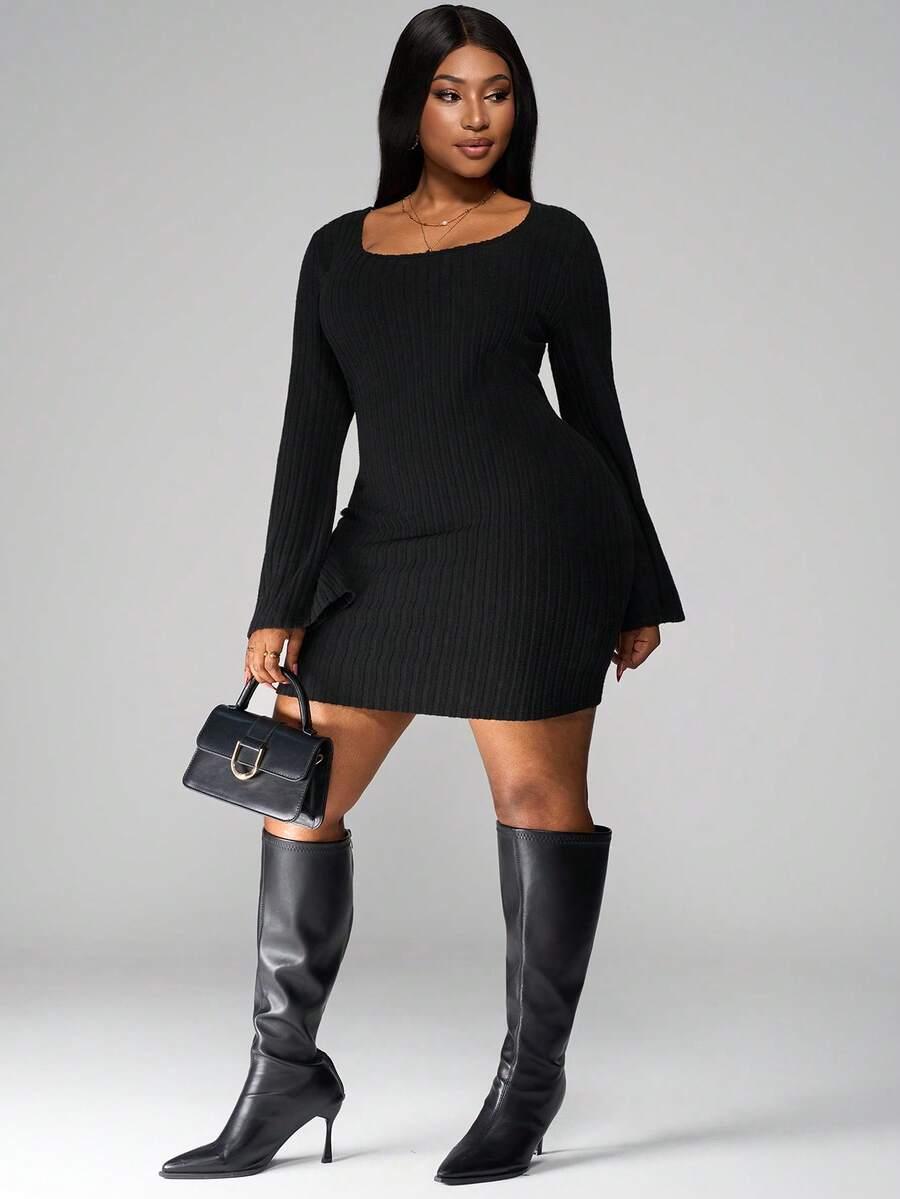 SHEIN CZARNA MINI SUKIENKA S06__50