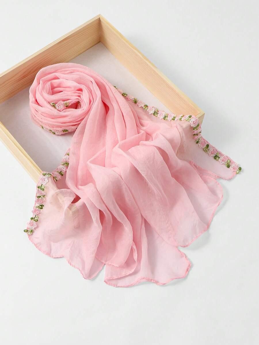 SHEIN RÓŻOWA CHUSTA NA GŁOWĘ S07__90X185